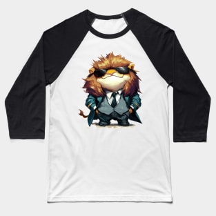 Kawaii gangster lion Baseball T-Shirt